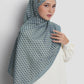 axis tie back shawl in flint stone by buttonscarves front view
