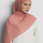 axis tie back shawl in mauveglow by buttonscarves front view