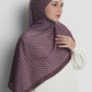 axis tie back shawl in raisin by buttonscarves front view