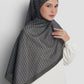 axis tie back shawl in raven by buttonscarves front view