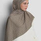 axis tie back shawl in stone gray by buttonscarves front view