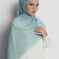 axis tie back shawl in tourmaline by buttonscarves front view