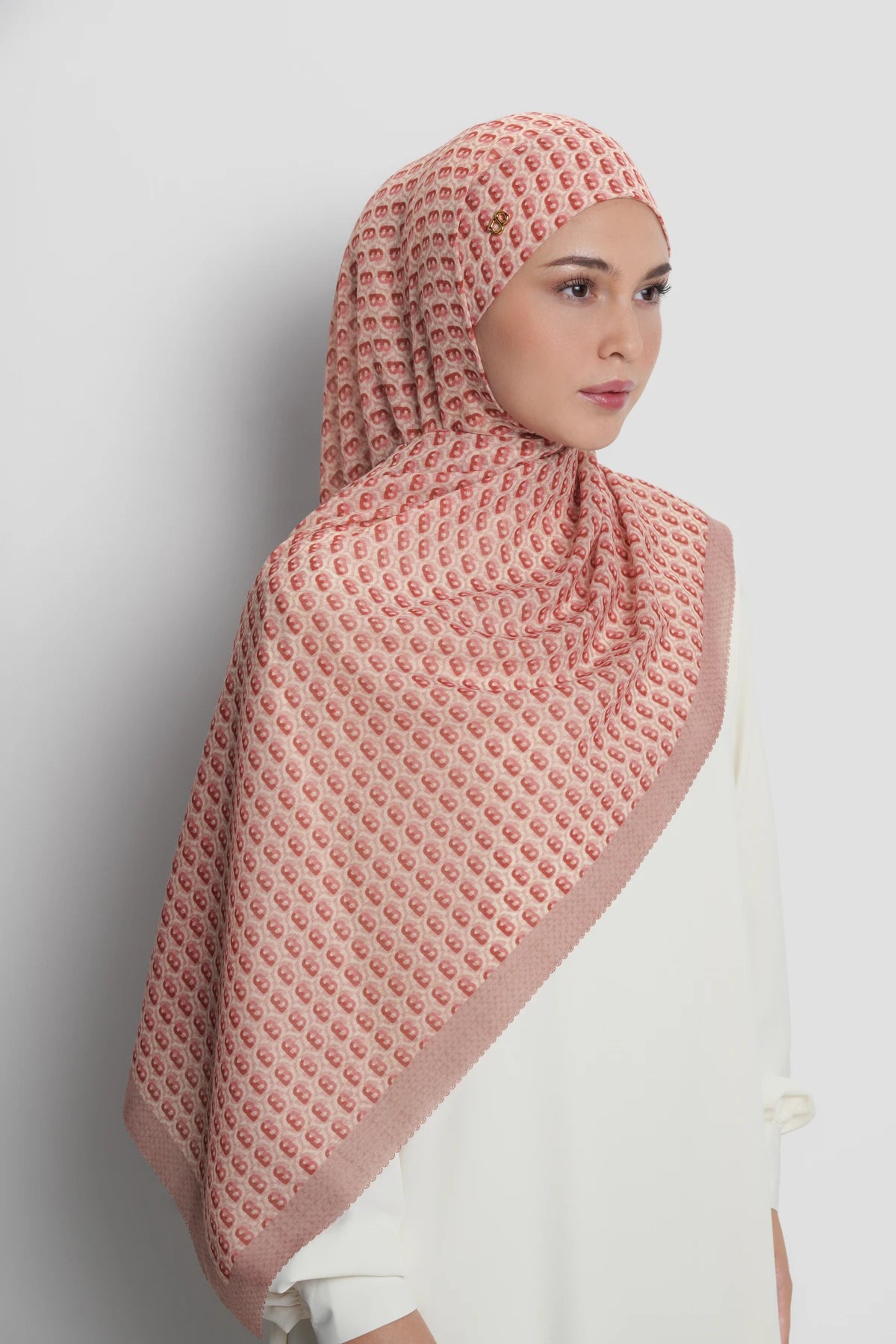 axis tie back shawl in wistful mauve by buttonscarves front view