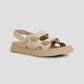Bimu Double Strap Sandal - Beige