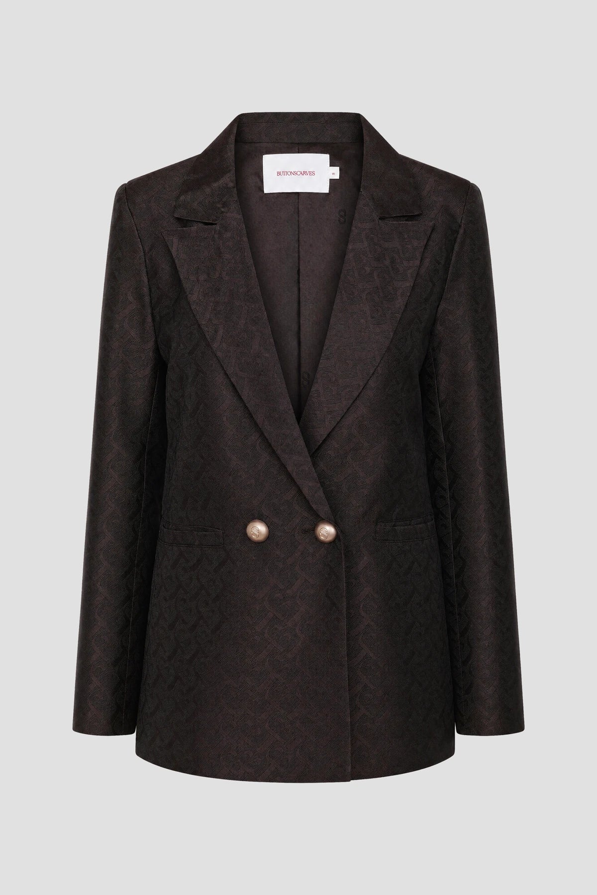 Bimu Jacquard Blazer - Dark Brown
