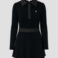 bimu polo dress in black by buttonscarves 