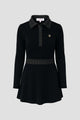 bimu polo dress in black by buttonscarves 