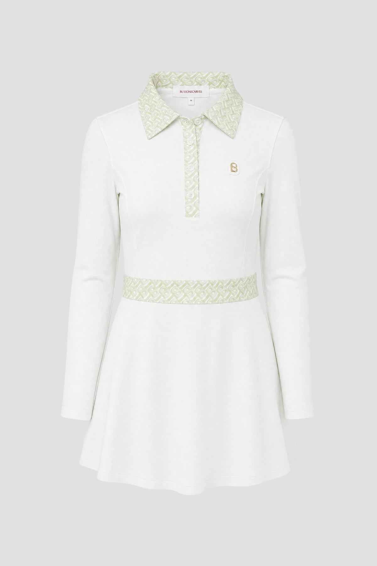 bimu polo dress in vanilla by buttonscarves 