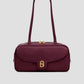 bria shoulder bag in burgundy by buttonscarves front view