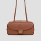 bria shoulder bag in caramel by buttonscarves front view