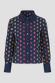 Nagita Crop Shirt - Navy