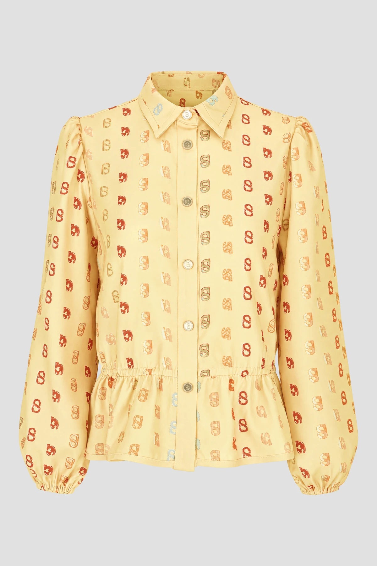 Nagita Peplum Shirt - Butter
