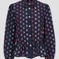 Nagita Peplum Shirt - Navy