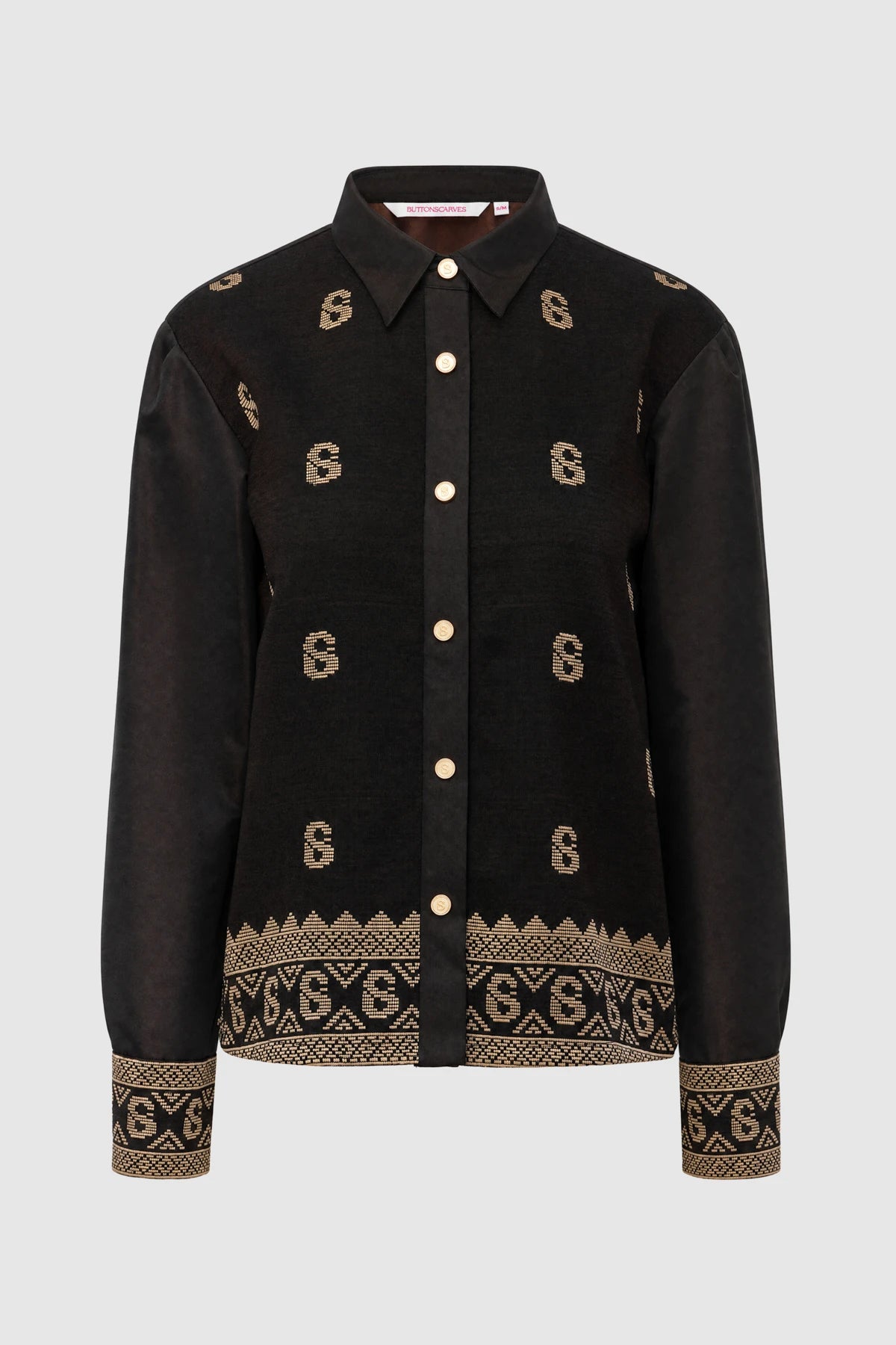 Deli Etoffe Crop Shirt - Brown