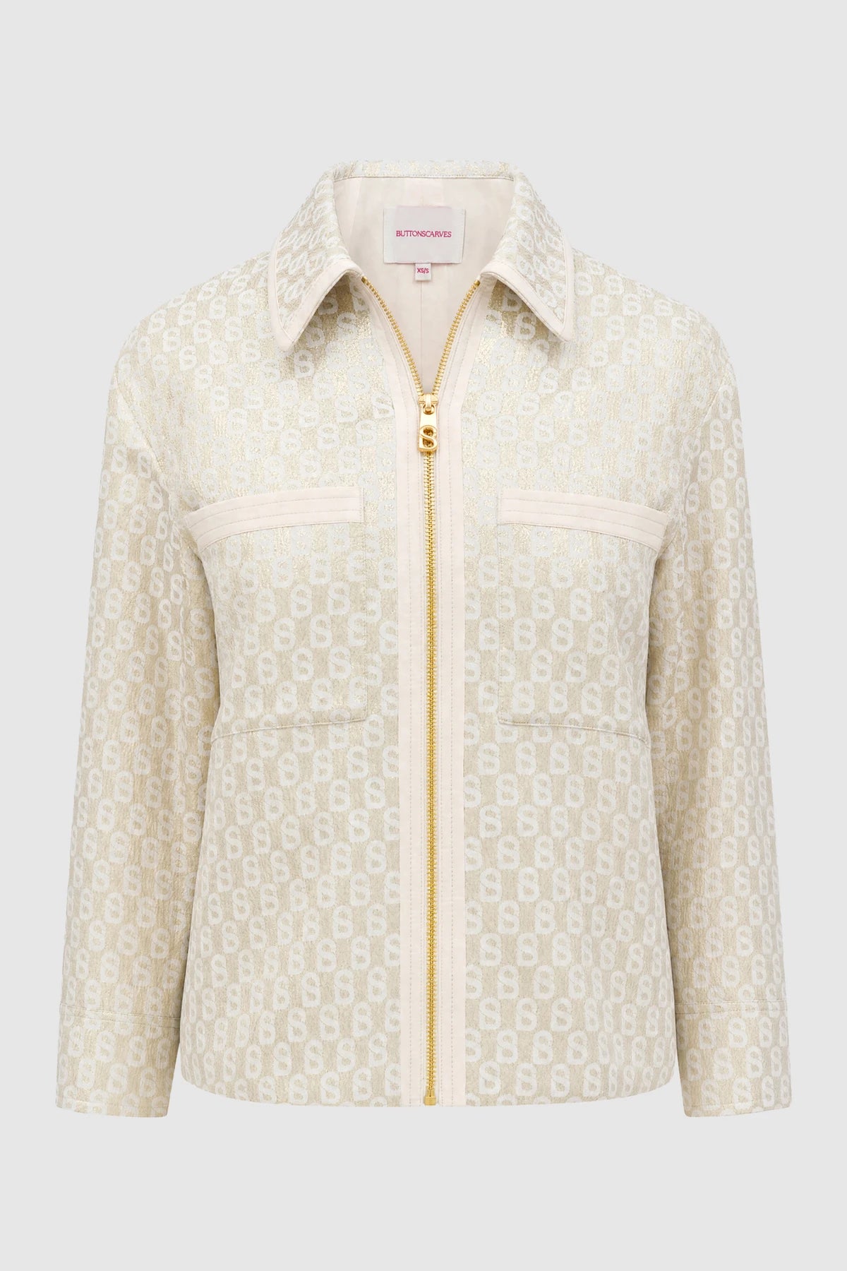 Freya Jacquard Jacket - Champagne Gold