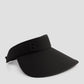 hailey visor hat in black by buttonscarves front view