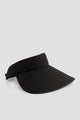 hailey visor hat in black by buttonscarves front view