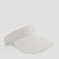 hailey visor hat in broken white by buttonscarves front view