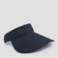 hailey visor hat in navy by buttonscarves front view