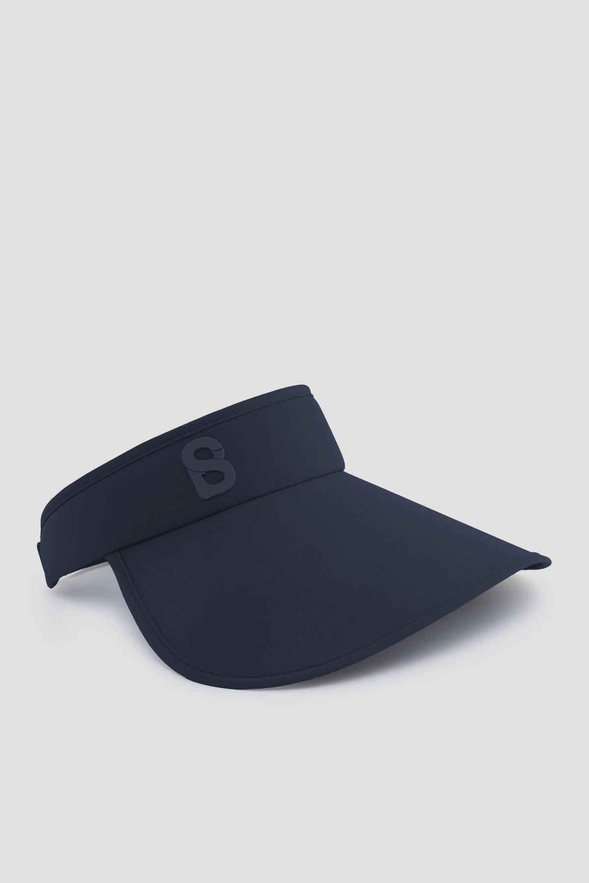 hailey visor hat in navy by buttonscarves front view