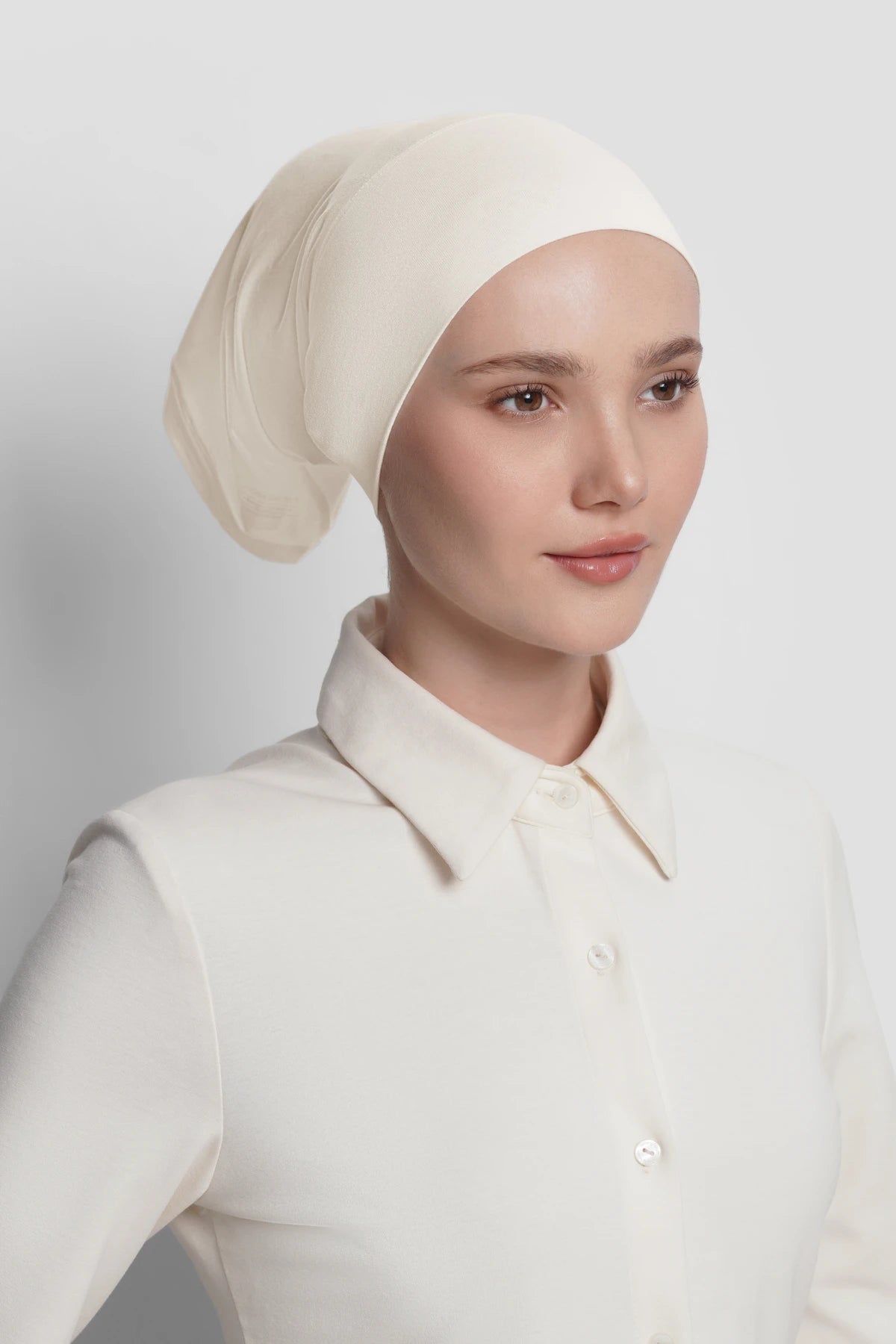 cap inner in egret by buttonscarves 