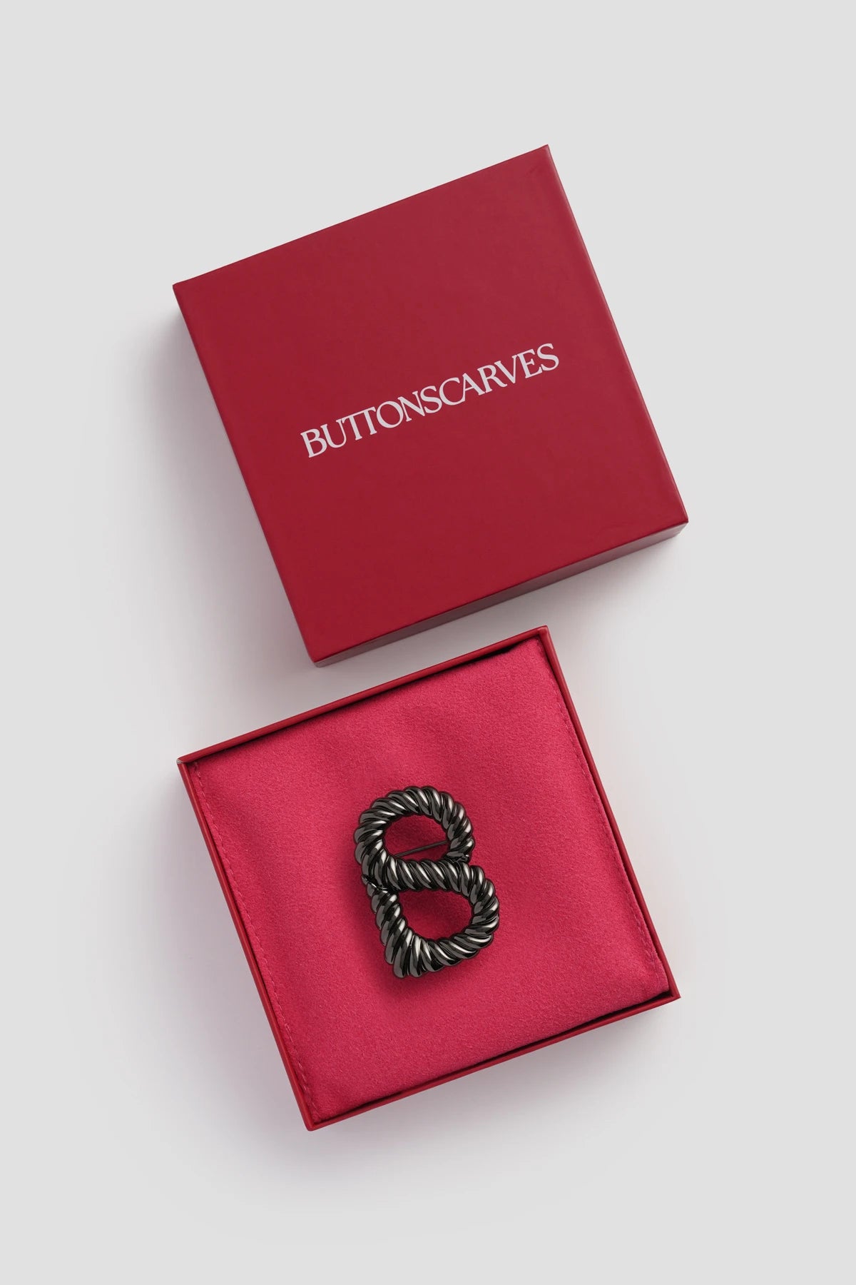 Interlock Brooch - Hematite