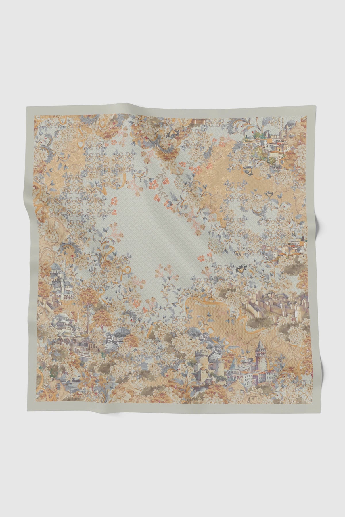 istanbul printed square scarf in galata by buttonscarves 