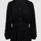 Monogram Lace Puff Shirt - Black