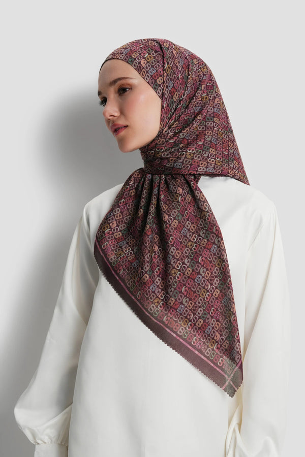 Nagita Tie Back Square - Plum