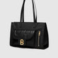 nara tote bag in black by buttonscarves