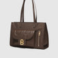 nara tote bag in brown by buttonscarves