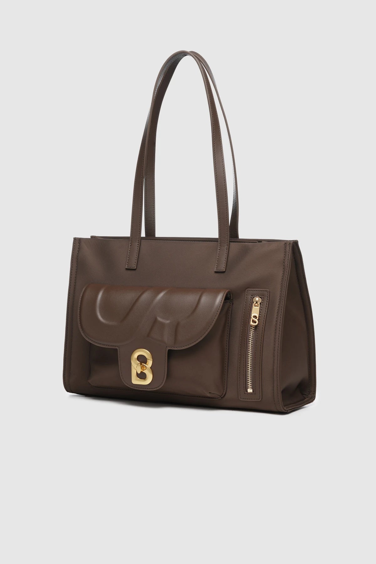 nara tote bag in brown by buttonscarves