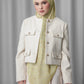 Samla de Fleur Tie Back Square - Pale Khaki