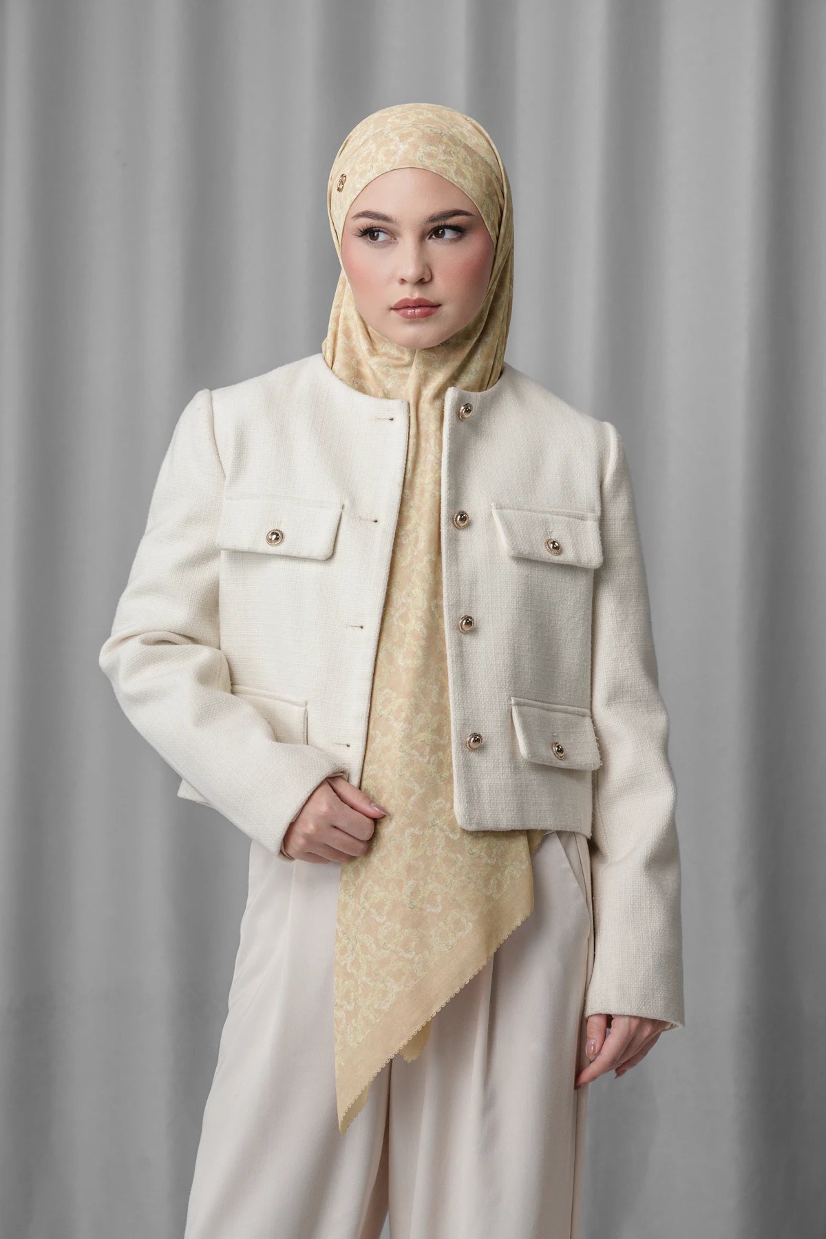 Samla de Fleur Tie Back Square - Sand