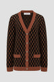 Signature Monogram Cardigan - Brown Sugar