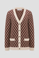 Signature Monogram Cardigan - Choco
