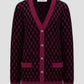 Signature Monogram Cardigan - Magenta