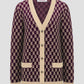 Signature Monogram Cardigan - Dark Plum