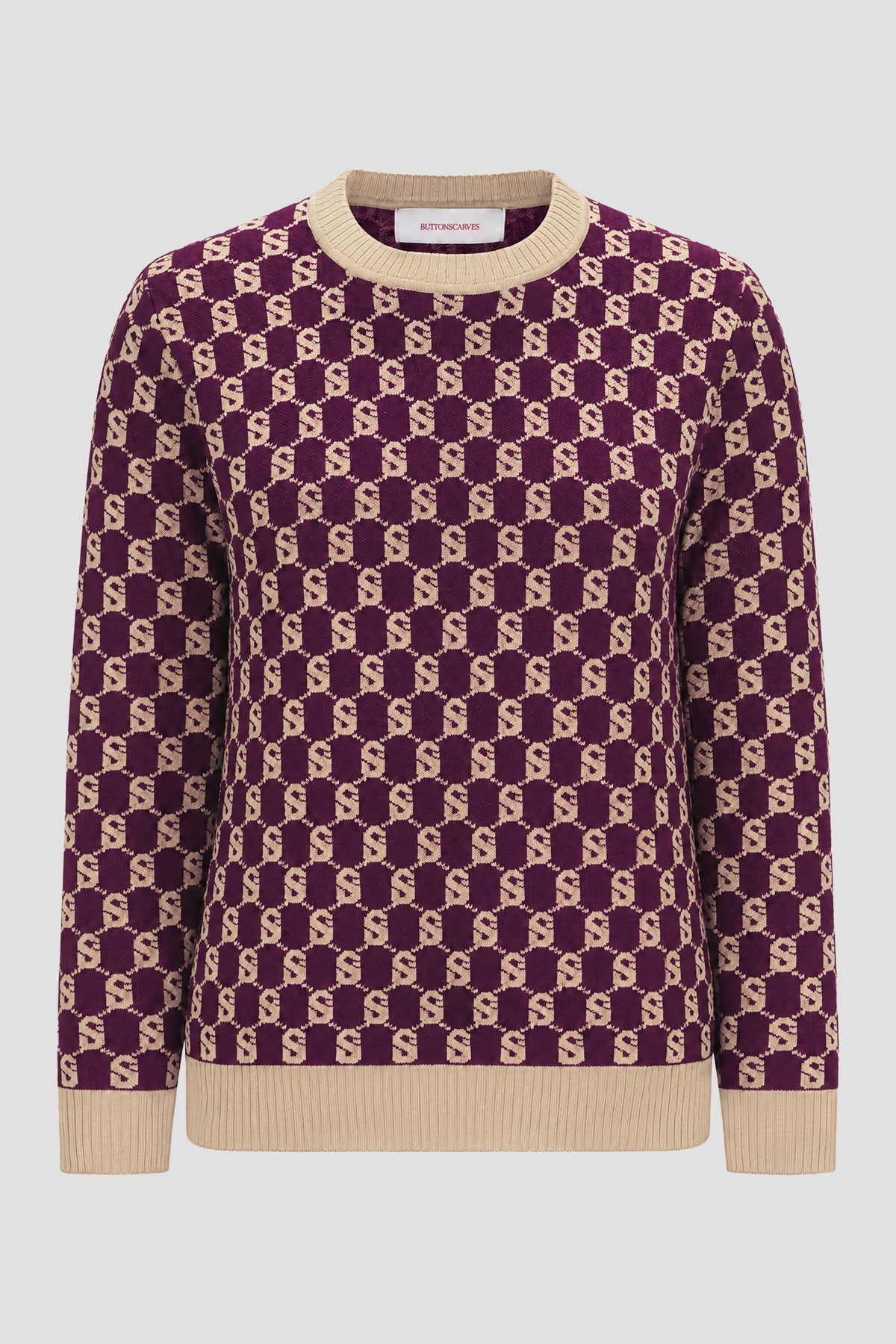 Signature Monogram Sweatshirt - Dark Plum