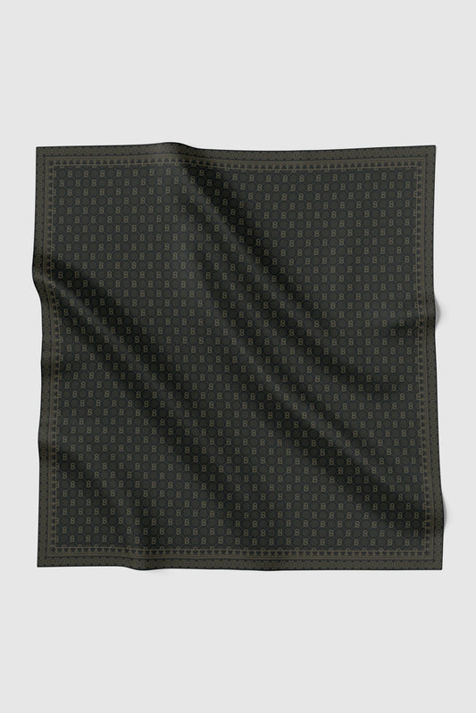 songket square scarf coal by buttonscarves