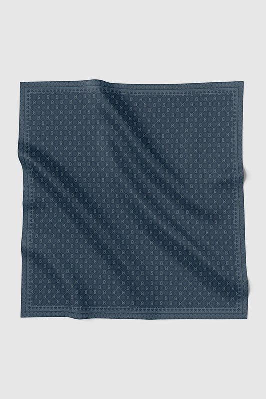 songket square scarf maritime blue by buttonscarves