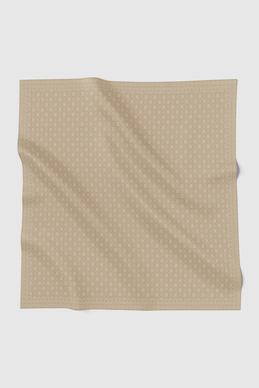 songket square scarf sand by buttonscarves