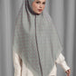 Songket Tie Back Square - Fog
