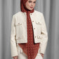 Songket Tie Back Square - Lychee