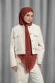 Songket Tie Back Square - Lychee