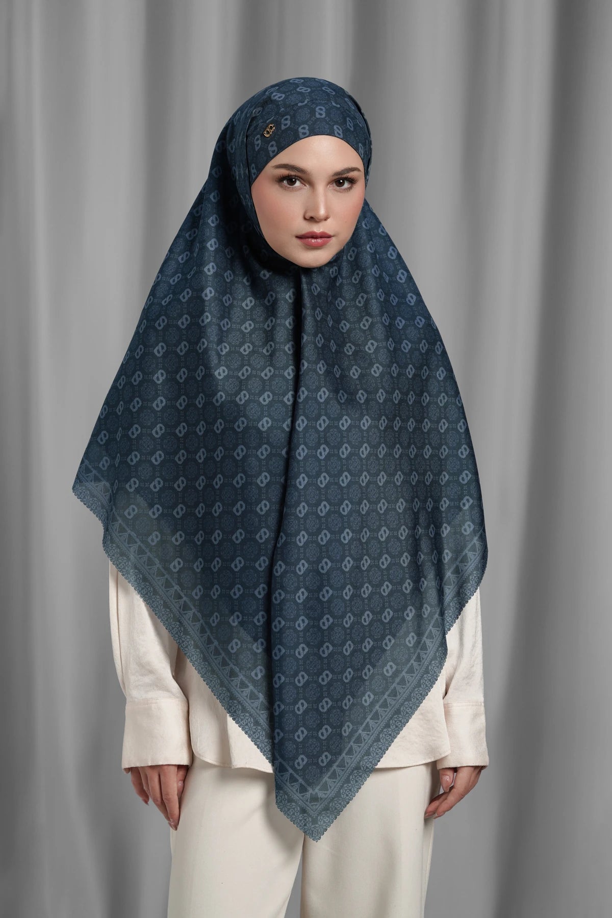 Songket Tie Back Square - Maritime Blue