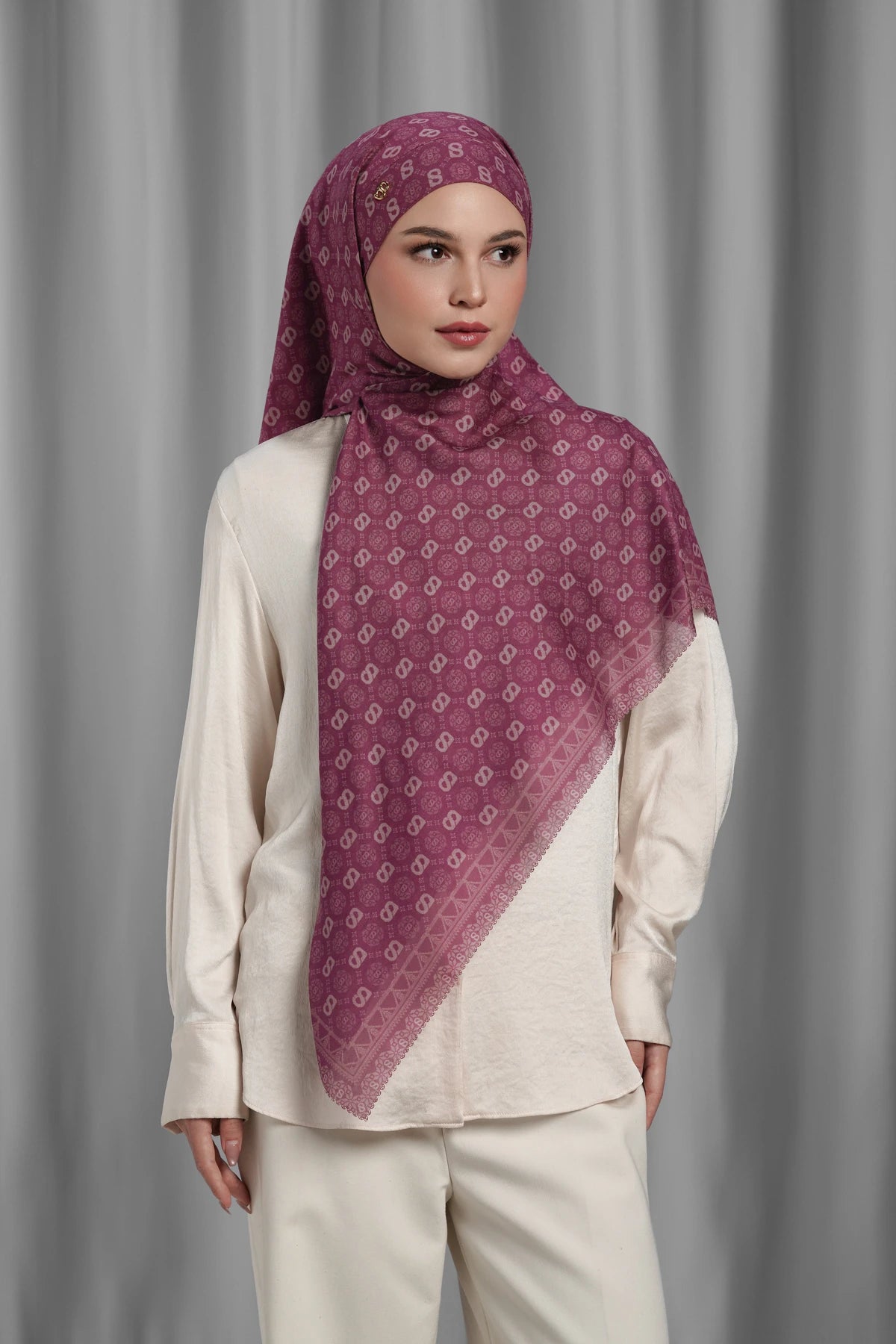Songket Tie Back Square - Orchid