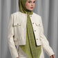 Songket Tie Back Square - Palm