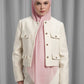 Songket Tie Back Square - Pink Beach