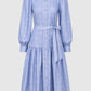 Songket Shirt Dress - Blue